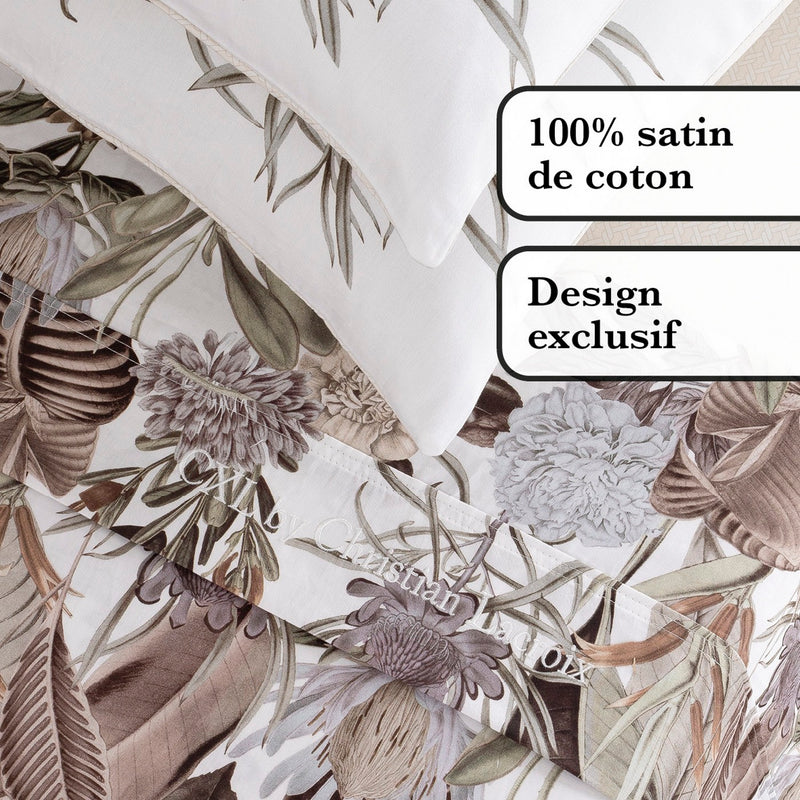 Garden - Ensemble De Draps Satin De Coton Garden Taupe