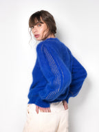 Pull Alix Angora Bleu Olympiade Et Doré.