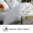 Jardin D'Hiver - Drap Plat Satin De Coton Uni Gris Perle