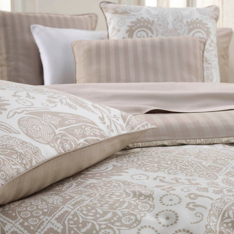 Arles - Taie D'Oreiller Satin De Coton Arles Taupe
