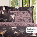 Hirondelles - Housse De Couette + Taie(s) D'Oreiller Satin De Coton Hirondelles Prune