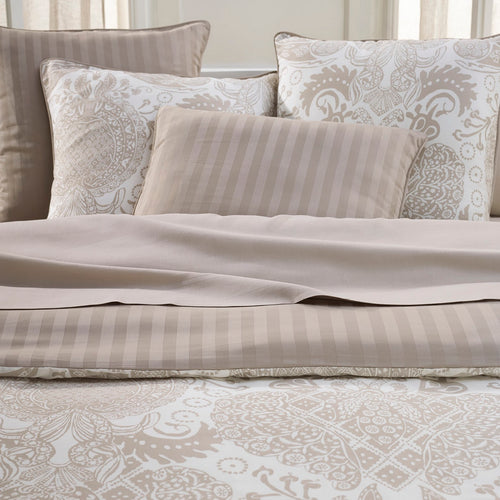 Arles - Taie De Traversin Satin De Coton Arles Taupe