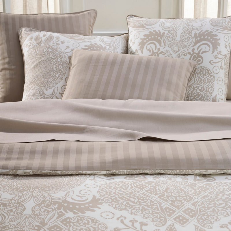 Arles - Taie De Traversin Satin De Coton Arles Taupe