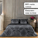Arles - Taie De Traversin Satin De Coton Arles Gris Foncé