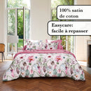 Exotique - Taie De Traversin Satin De Coton Exotique Framboise