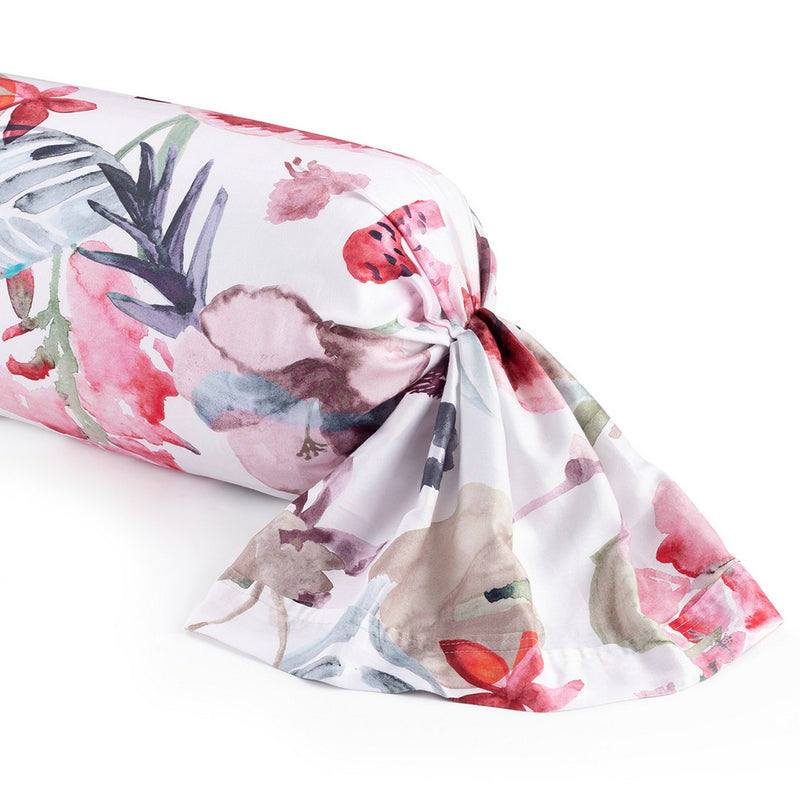 Exotique - Taie De Traversin Satin De Coton Exotique Framboise