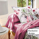Exotique - Drap Plat Satin De Coton Garden Micro Framboise