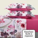 Exotique - Ensemble De Draps Satin De Coton Exotique Framboise