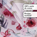 Exotique - Ensemble De Draps Satin De Coton Exotique Framboise