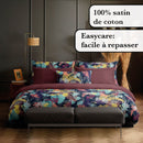 Tanzanie - Set De 2 Taies D'Oreiller Satin De Coton Tanzanie Prune