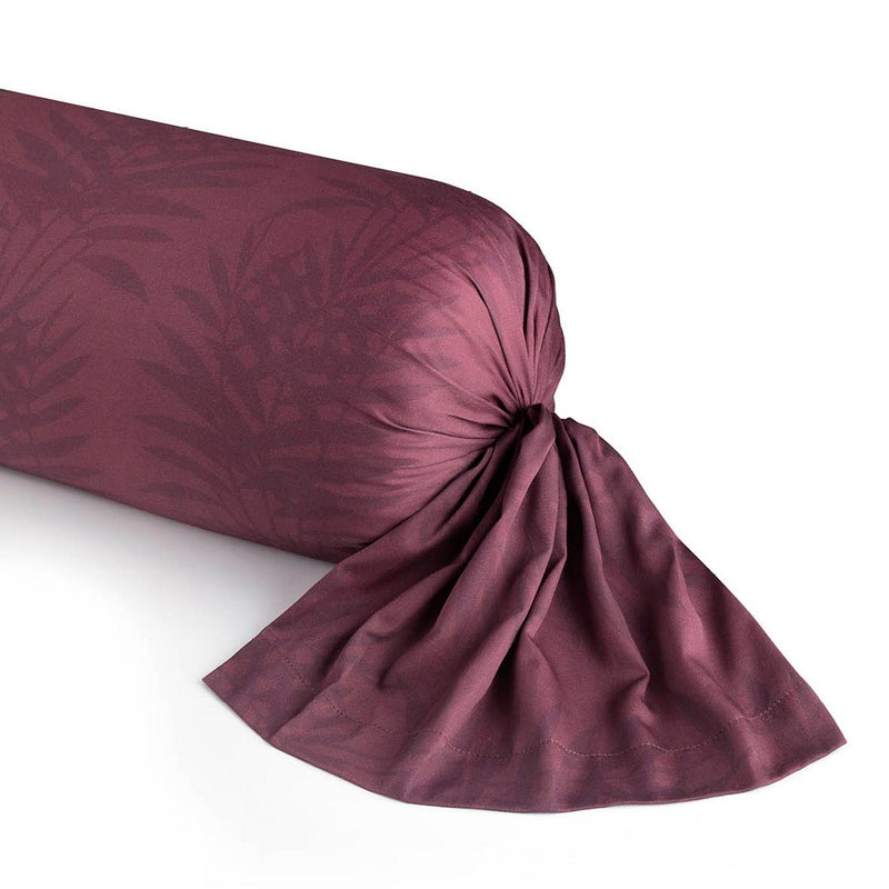 Areca - Taie De Traversin Satin De Coton Areca Prune