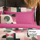 Collage - Housse De Couette + Taie(s) D'Oreiller Satin De Coton Collage Baie Sauvage