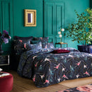Hirondelles - Set De 2 Taies D'Oreiller Satin De Coton Hirondelles Bleu