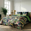 Miami - Housse De Couette + Taie(s) D'Oreiller Satin De Coton Miami Bleu Foncé