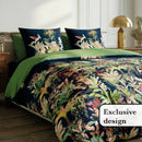 Miami - Set De 2 Taies D'Oreiller Satin De Coton Miami Bleu Foncé