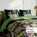 Miami - Set De 2 Taies D'Oreiller Satin De Coton Miami Bleu Foncé