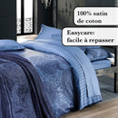 Arles - Taie De Traversin Satin De Coton Arles Bleu