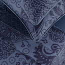 Arles - Ensemble De Draps Satin De Coton Arles Bleu