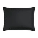 Jacquard - Set De 2 Taies D'Oreiller Satin De Coton Rayure Tissé Dobby Noir