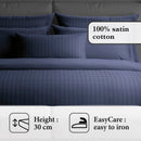 Uni - Drap-Housse Satin De Coton Uni Bleu 11