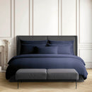 Uni - Drap-Housse Satin De Coton Uni Bleu 11
