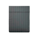 Jacquard - Drap Plat Satin De Coton Rayure Tissé Dobby Gris Foncé