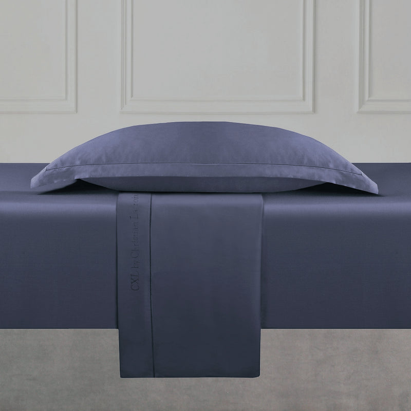Uni 1 Baratta - Drap Plat Satin De Coton Uni 1 Baratta Bleu 06