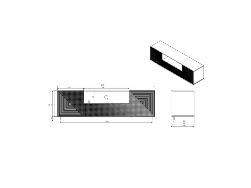Alice - Mueble TV con nicho - 167 cm