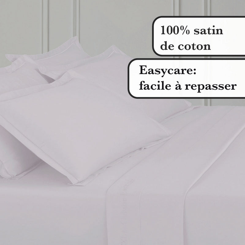 Uni 1 Baratta - Drap Plat Satin De Coton Uni 1 Baratta Gris 01