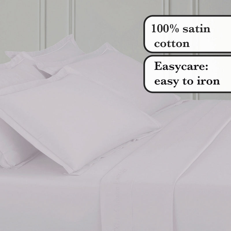 Uni 1 Baratta - Drap Plat Satin De Coton Uni 1 Baratta Gris 01