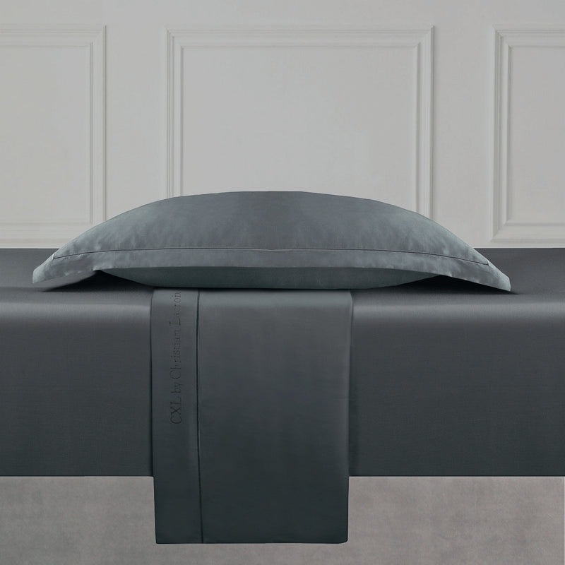 Uni 1 Baratta - Drap Plat Satin De Coton Uni 1 Baratta Gris 02