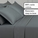 Uni 1 Baratta - Drap Plat Satin De Coton Uni 1 Baratta Gris 02