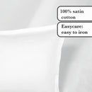 Uni 1 Baratta - Taie D'Oreiller Satin De Coton Uni 1 Baratta Blanc 01