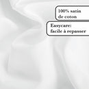 Uni 1 Baratta - Taie De Traversin Satin De Coton Uni 1 Baratta Blanc 01