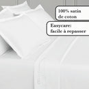 Uni 1 Baratta - Drap Plat Satin De Coton Uni 1 Baratta Blanc 01