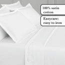 Uni 1 Baratta - Drap Plat Satin De Coton Uni 1 Baratta Blanc 01