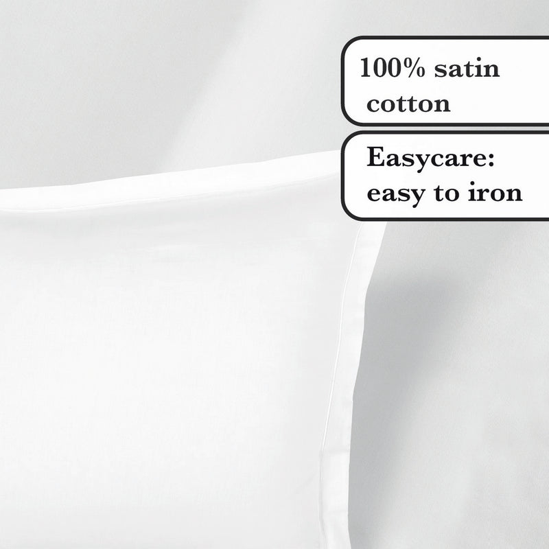 Uni 1 Baratta - Ensemble De Draps Satin De Coton Uni 1 Baratta Blanc 01