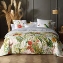 Jardin D'Hiver - Housse De Couette + Taie(s) D'Oreiller Satin De Coton Jardin D'Hiver Gris Perle