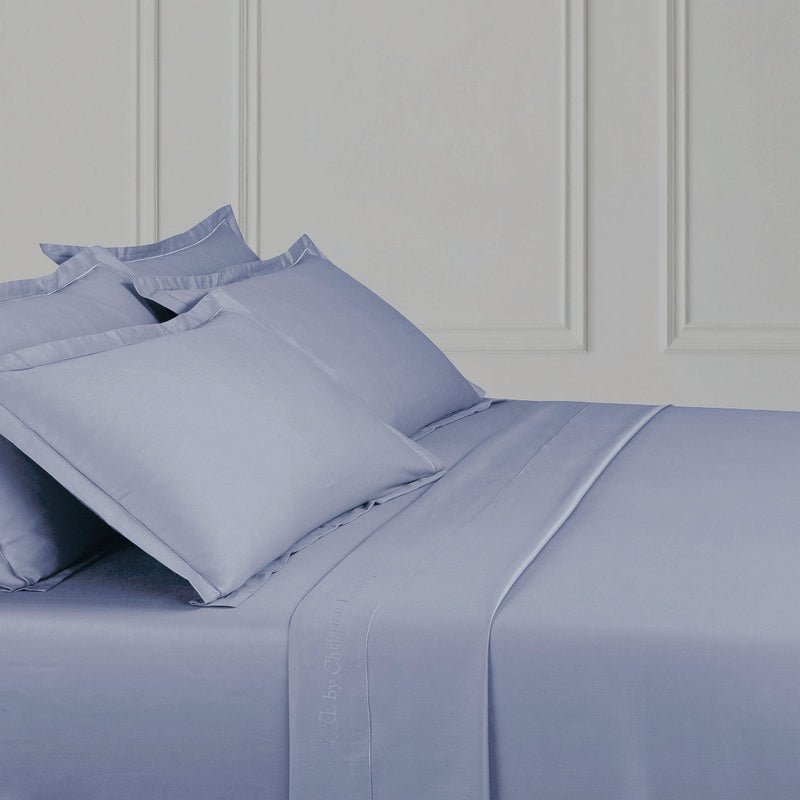 Uni 1 Baratta - Drap Plat Satin De Coton Uni 1 Baratta Bleu 02