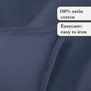 Uni 1 Baratta - Taie D'Oreiller Satin De Coton Uni 1 Baratta Bleu 06