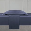 Uni 1 Baratta - Ensemble De Draps Satin De Coton Uni 1 Baratta Bleu 06