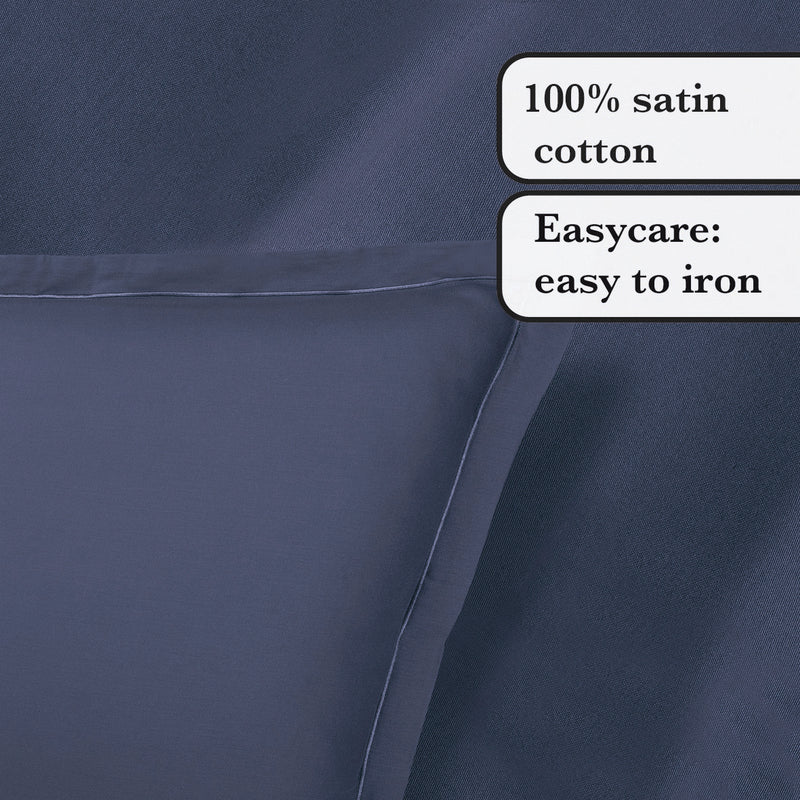 Uni 1 Baratta - Ensemble De Draps Satin De Coton Uni 1 Baratta Bleu 06