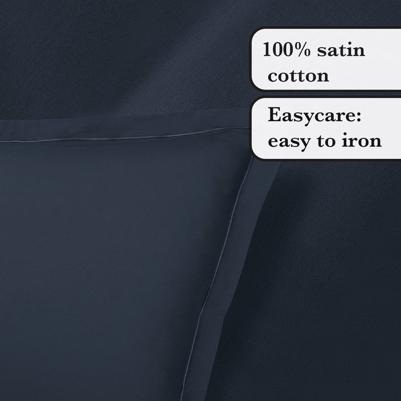 Uni 1 Baratta - Taie D'Oreiller Satin De Coton Uni 1 Baratta Bleu 07