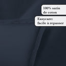 Uni 1 Baratta - Taie D'Oreiller Satin De Coton Uni 1 Baratta Bleu 07