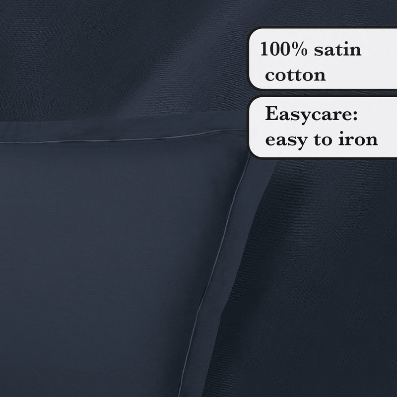 Uni 1 Baratta - Ensemble De Draps Satin De Coton Uni 1 Baratta Bleu 07