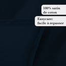 Uni 1 Baratta - Taie D'Oreiller Satin De Coton Uni 1 Baratta Blue 11