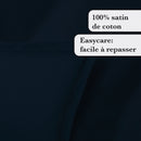 Uni 1 Baratta - Taie D'Oreiller Satin De Coton Uni 1 Baratta Blue 11