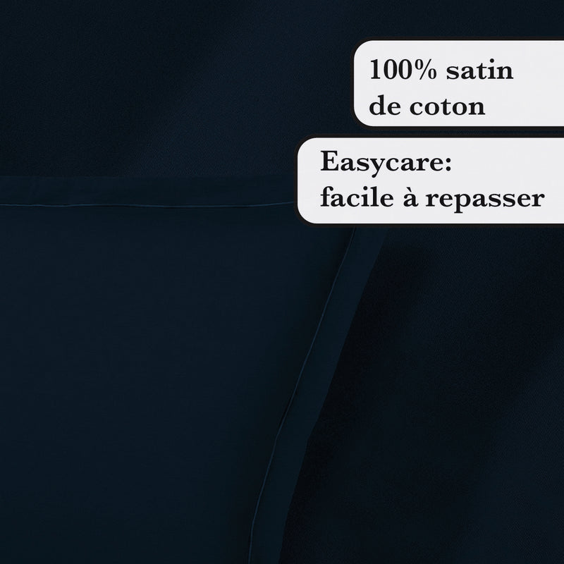 Uni 1 Baratta - Ensemble De Draps Satin De Coton Uni 1 Baratta Blue 11