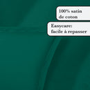 Uni 1 Baratta - Taie D'Oreiller Satin De Coton Uni 1 Baratta Vert 02