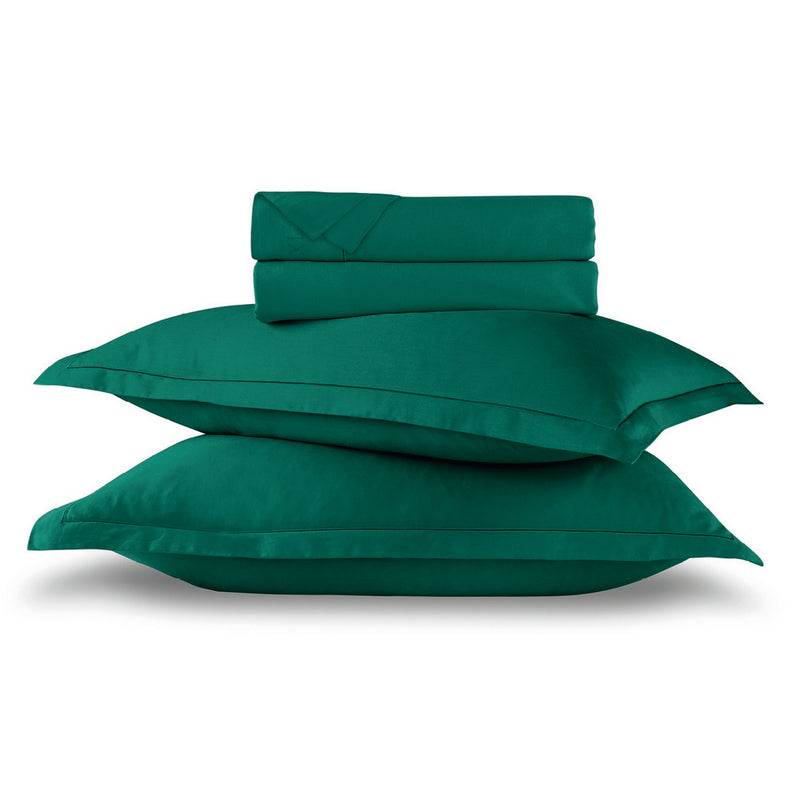Uni 1 Baratta - Ensemble De Draps Satin De Coton Uni 1 Baratta Vert 02